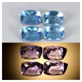 Antique Natural Unheated Color Change Fluorite 4pc