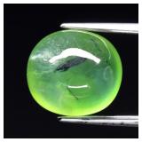 6.97ct 10.7x9.7mm Cushion Cabochon Natural Green P
