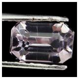 Octagon Cut Natural Unheated Top Pink Kunzite Afgh