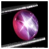 Oval Cab 100% Natural Red 6 Rays Star Ruby Africa