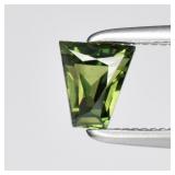 0.44ct 4.7x4.2mm Trapezoid Natural Green Sapphire