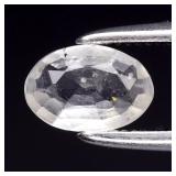 0.43ct 6.2x4.2mm Oval Natural White Topaz - Unheat