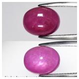5.74ct Oval Reddish Pink 6 Ray Star Sapphire -Heat