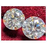 APPR $1150 14K Gold 0.4g LabDiamond 0.82ct Earring