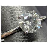 10K Gold 1.34g Nat Dia Salt&Pepper 1ct Ring Size 6