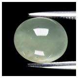 2.36ct 9x8mm Oval Cabochon Natural Green Beryl - A