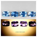 Antique Natural Unheated Color Change Fluorite 4pc