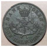 Canada PC-5B2 Bank of Upper Canada 1852 Half Penny