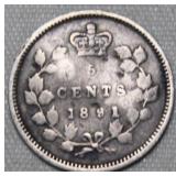 Canada 5 Cents 1891 Obv2