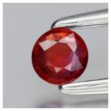 0.14ct 3.2mm Round Natural Purplish Red Ruby - Hea