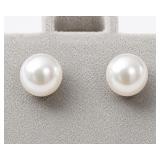 14K Gold Fresh Water Pearl 6.5-7mm Earring