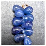 10K Gold 2.4g Sapphire 12ct Pendant