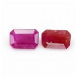 Pair 2pcs/1.50ct t.w Natural Purplish Red Burmese