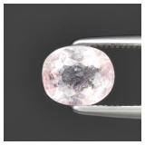 0.98ct 6.5x5.3mm Cushion Natural Light Pink Tourma