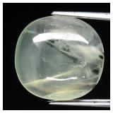 7.60ct Cushion Cabochon Natural Green Prehnite wit