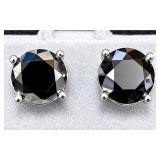 10K Gold 1.4g Black Diamond 3ct Earring