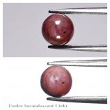 2.10ct 6.5mm Round Natural Reddish Purple 6 Ray St