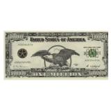One Replica of a $1,000,000 US Banknotes