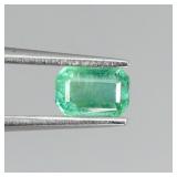 Emerald Cut Natural Unheated Top Bluish Green Emer