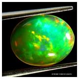 Oval AAA Floral Flash Play Of Color Crystal Fire O