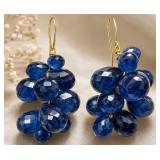 10K Gold 7.6g Sapphire 36ct Earring