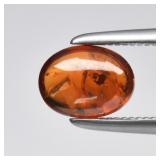 0.94ct 6.5x5mm Oval Cabochon Natural Orange Spessa