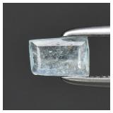 0.18ct Baguette Natural Very Light Blue Tourmaline