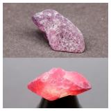 17.22ct 24x12.2mm Rough Natural Purplish Red Ruby