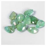Pear Cut Natural Unheated Green Emerald Brazil 10p