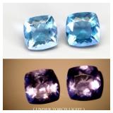 Cushion Cut Natural Color Change Fluorite China Pa