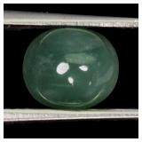 2.28ct 8x7mm Oval Cab Natural Jadeite Type A Green