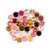 Round Natural Unheated Multi Color Tourmaline 45pc