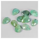 Pear Cut Natural Unheated Green Emerald Brazil 10p