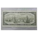 Canada 1954 $20 Banknote BC-41b Beattie Raminsky