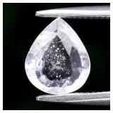 0.64ct Pear Natural Very Light Pink Morganite - Un