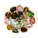 Pear Cut Natural Unheated Multi Color Tourmaline 1