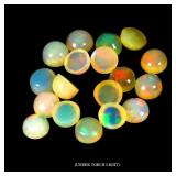 Round AAA Floral Flash Play Of Color Crystal Fire