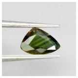 Trilliant Cut Natural Top Yellow Green Sapphire Au