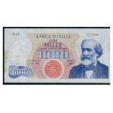 1960's Italian 1,000 Lire Banknote