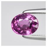 0.71ct 6x4.7mm Oval Natural Purplish Pink Rhodolit