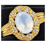 Silver 3.76g Chaceldony App 1.25ct Ring