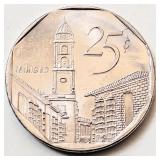 Cuba 2000 Fidel Castro 25 CENTAVOS coin 22mm
