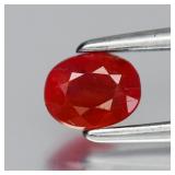 0.36ct 4.5x3.5mm Oval Natural Reddish Orange Sapph