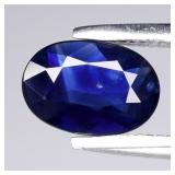 0.64ct 6.8x4.7mm Oval Natural Blue Sapphire - Heat