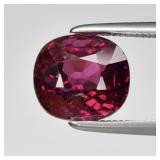 2.83ct 8x7mm Cushion Natural Purplish Pink Rhodoli