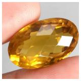 Oval Cut Natural Unheated Top Yellow Citrine Brazi