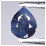 0.63ct 5.5x4.5mm Pear Natural Green Blue Sapphire