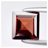 1.10ct 6mm VVS Square Natural Pinkish Orange Garne