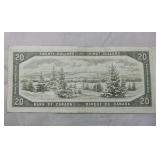 Canada 1954 $20 Banknote BC-41b Beattie Raminsky
