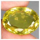 Oval Cut Natural Unheated Lemon Quartz Brazil 34.8